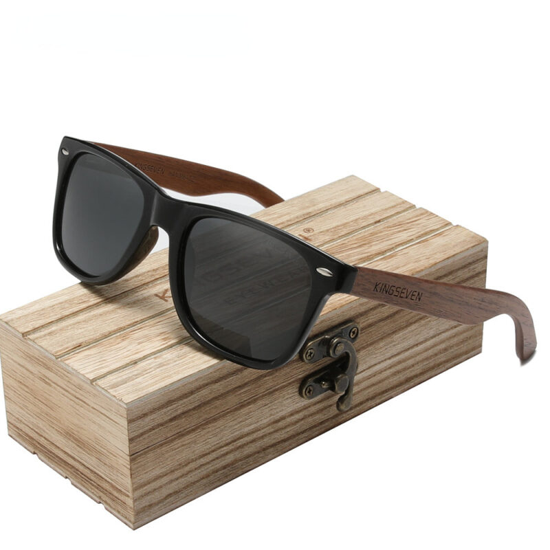 New Black Walnut  Wood Polarized Sunglasses Men's Glasses Handmade  Protection Eyewear Retro Wooden Box - Image 7