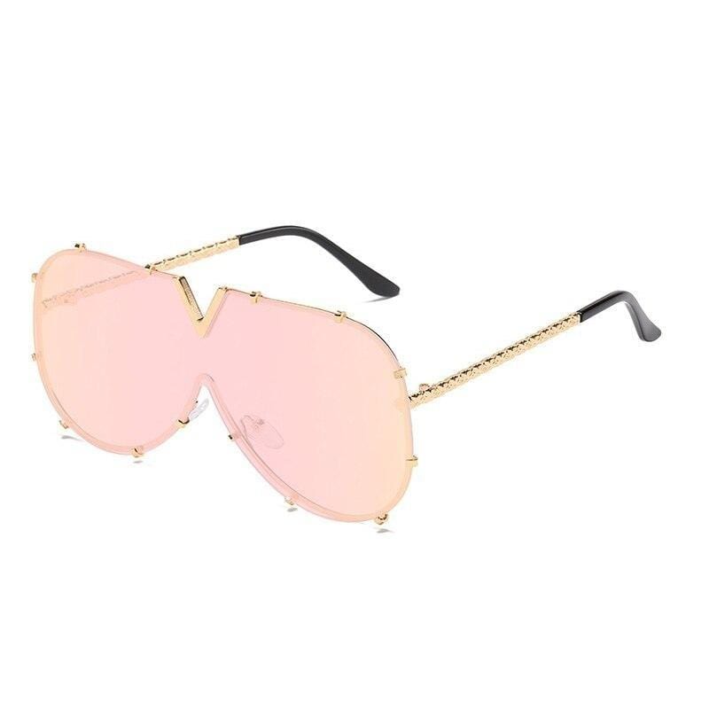 New Fashion One Piece Shield For Women Vintage Oversized Paw Sun Glasses - Image 11