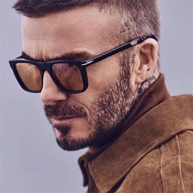 Classic Men's Square Sunglasses Fashion Brand Designer Rivet Retro Women Sun Glasses UV400