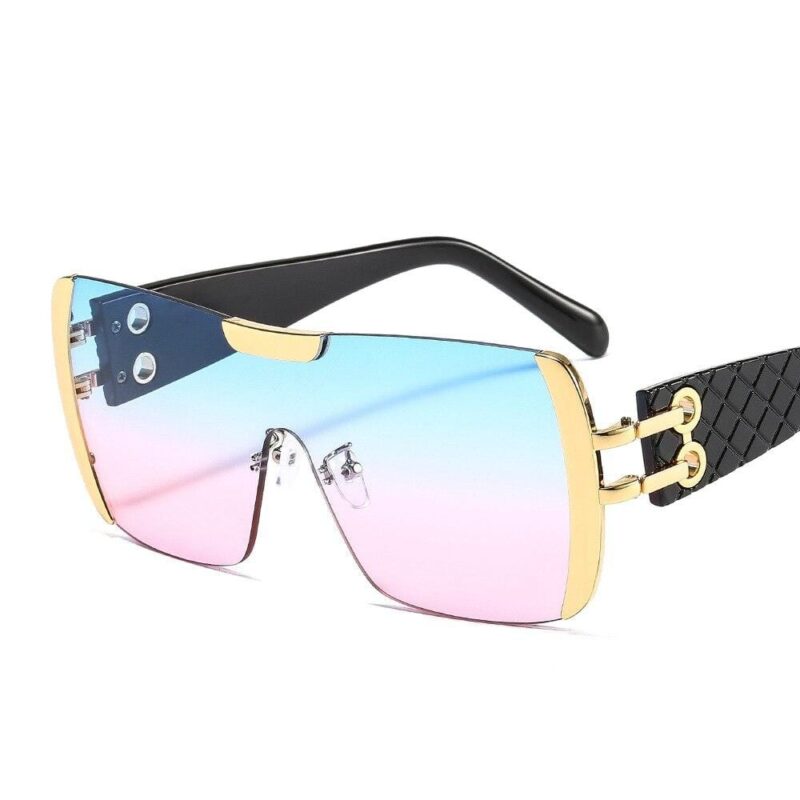 Women Luxury Sunglasses Oversized One Lens Fashion Shades UV400 Vintage Glasses - Image 5