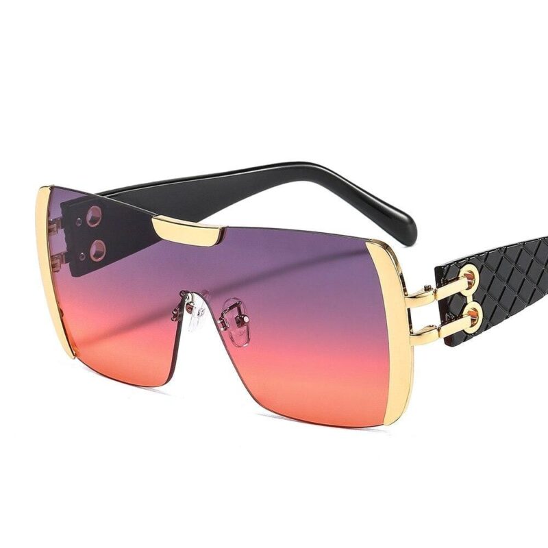 Women Luxury Sunglasses Oversized One Lens Fashion Shades UV400 Vintage Glasses - Image 6