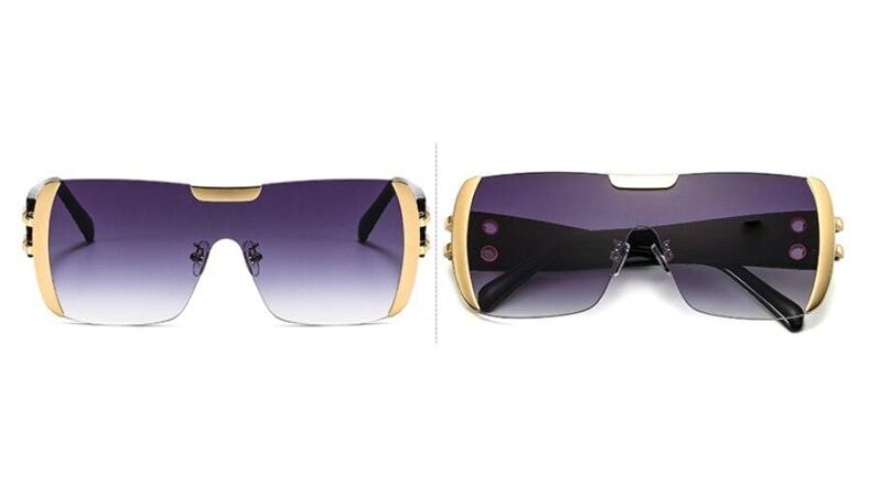Women Luxury Sunglasses Oversized One Lens Fashion Shades UV400 Vintage Glasses - Image 13