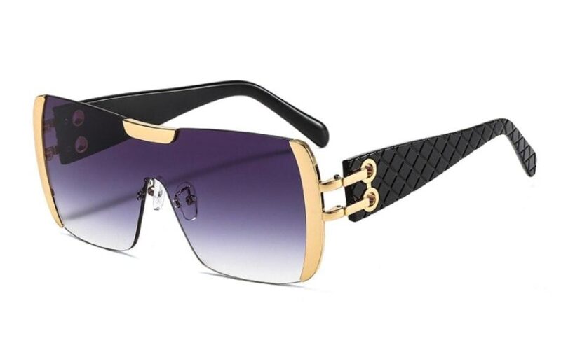 Women Luxury Sunglasses Oversized One Lens Fashion Shades UV400 Vintage Glasses - Image 12