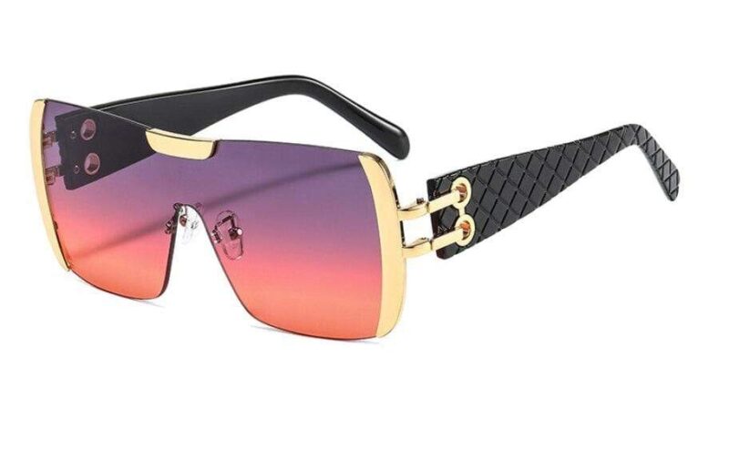 Women Luxury Sunglasses Oversized One Lens Fashion Shades UV400 Vintage Glasses - Image 22