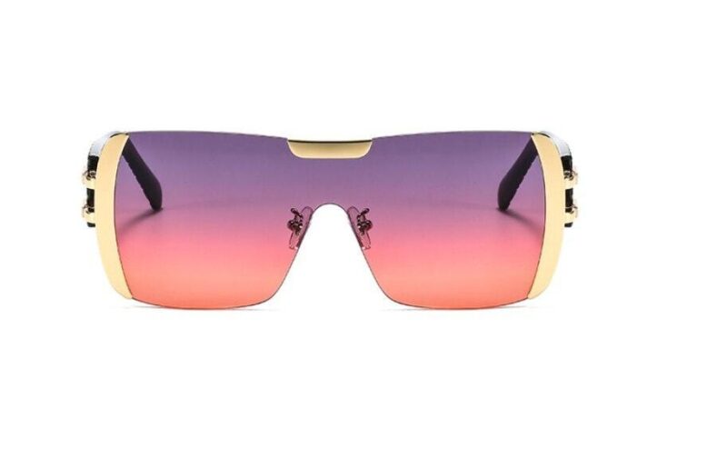 Women Luxury Sunglasses Oversized One Lens Fashion Shades UV400 Vintage Glasses - Image 21
