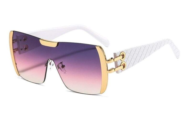 Women Luxury Sunglasses Oversized One Lens Fashion Shades UV400 Vintage Glasses - Image 24