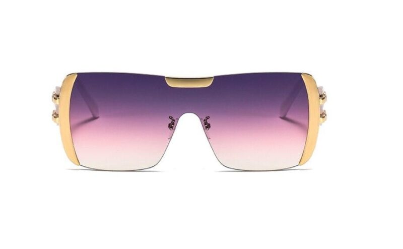 Women Luxury Sunglasses Oversized One Lens Fashion Shades UV400 Vintage Glasses - Image 23