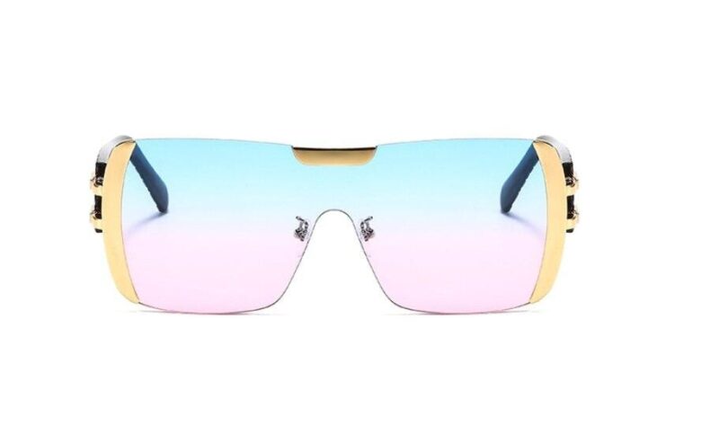 Women Luxury Sunglasses Oversized One Lens Fashion Shades UV400 Vintage Glasses - Image 19
