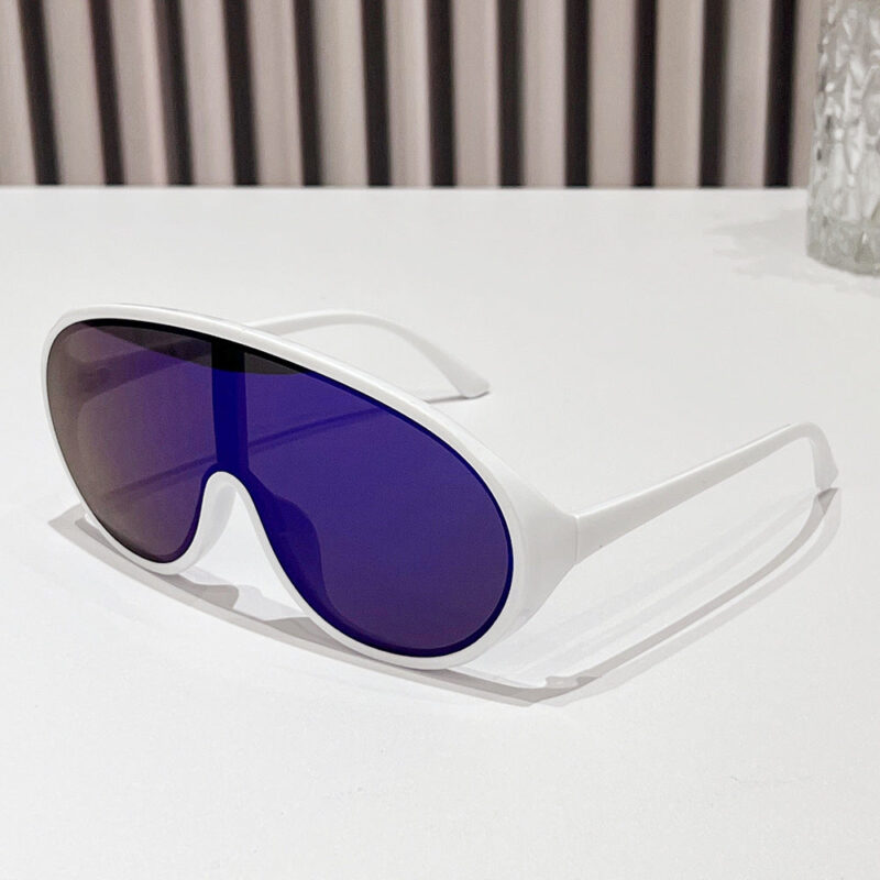 2024 spring new one-piece lenses sunglasses European and American personalized shield integrated large frame eye protection fashion sunglasses - Image 11