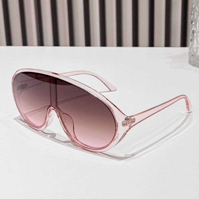 2024 spring new one-piece lenses sunglasses European and American personalized shield integrated large frame eye protection fashion sunglasses - Image 9