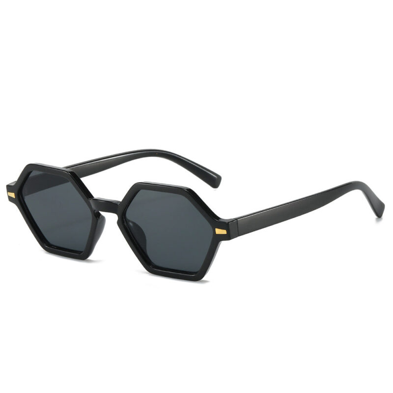 American retro multilateral small frame sunglasses. simple decorative selfie glasses. the same sunshade sunglasses for overseas live broadcasts - Image 6