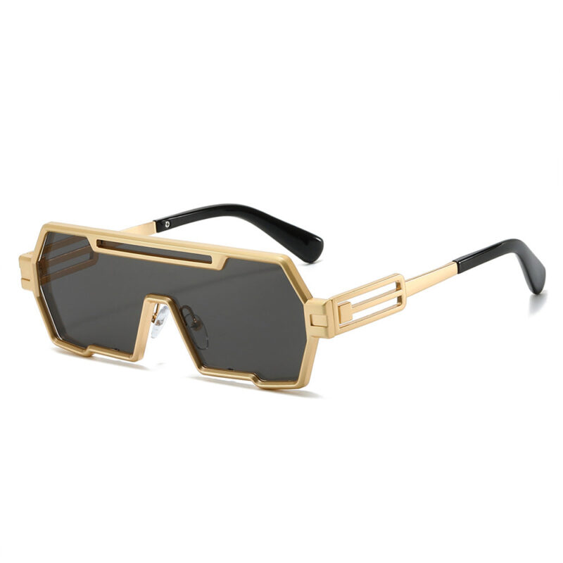 Personalized ancient steampunk sunglasses men's tide. one-piece irregular sunglasses women's cross-border glasses - Image 6