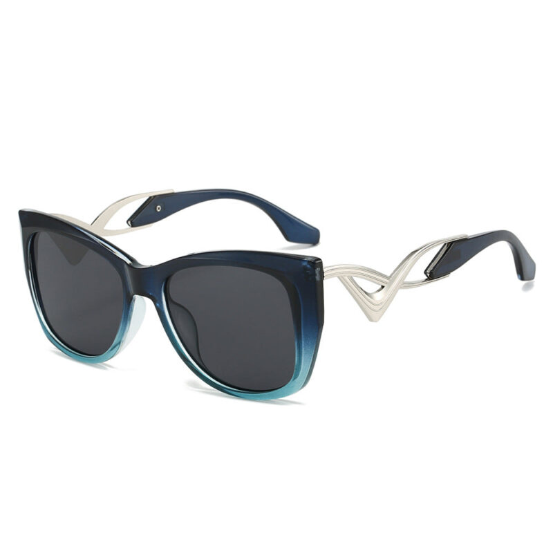 New European and American trend cat eye sunglasses. catwalk personality curved temple fashion women's sunglasses - Image 11