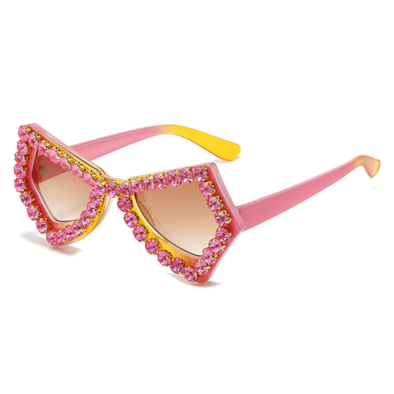 Butterfly diamond sunglasses. cross-border personalized handmade rhinestones fashion hip-hop - Image 11