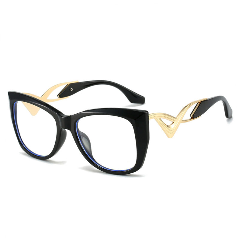 New European and American trend cat eye sunglasses. catwalk personality curved temple fashion women's sunglasses - Image 15