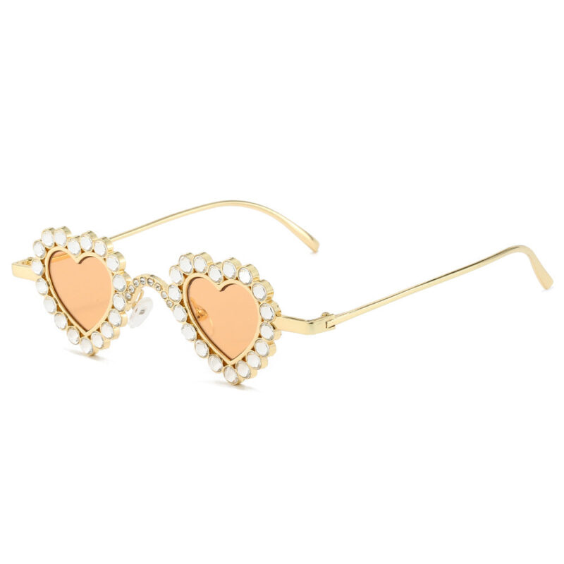 new love-shaped diamond-encrusted sunglasses - Image 2