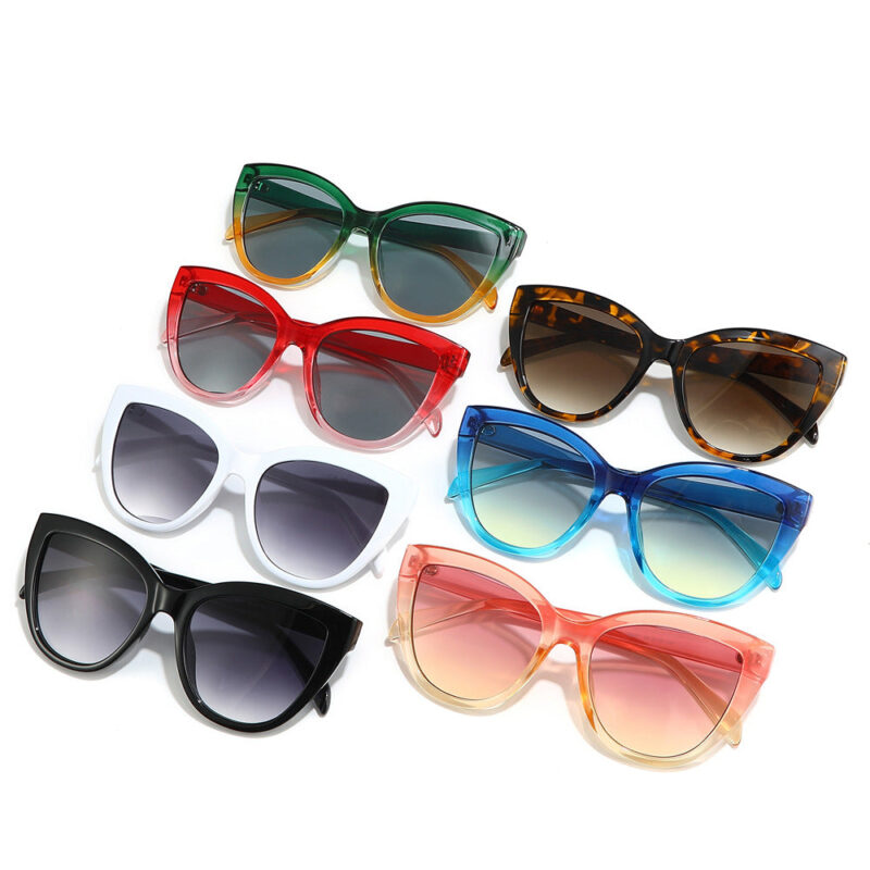 Cross-border new cat eye sunglasses. European and American retro large-frame versatile simple ins temperament fashionable sunglasses for women - Image 3