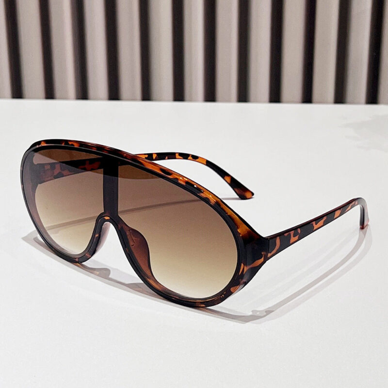 2024 spring new one-piece lenses sunglasses European and American personalized shield integrated large frame eye protection fashion sunglasses - Image 5