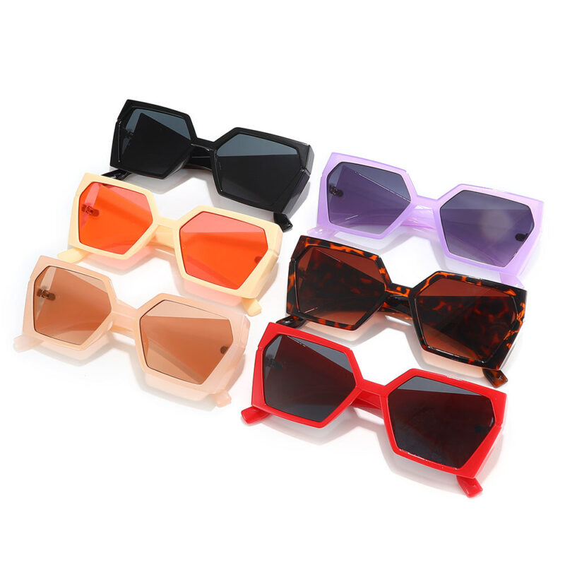 New box sunglasses. European and American fashion personality Internet celebrities Ins hip-hop rectangular fashion sunglasses women - Image 3