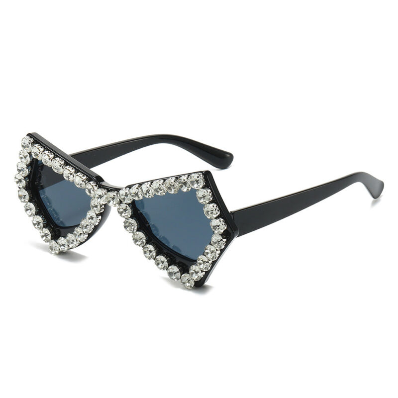 Butterfly diamond sunglasses. cross-border personalized handmade rhinestones fashion hip-hop - Image 8