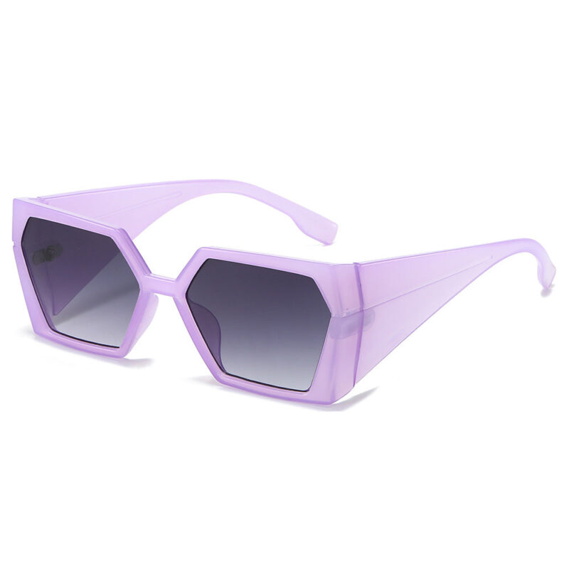 New box sunglasses. European and American fashion personality Internet celebrities Ins hip-hop rectangular fashion sunglasses women - Image 10