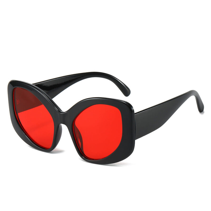 New special-shaped exaggerated decorative sunglasses. colorful taro purple large-frame glasses. the same sunglasses for overseas performances - Image 2