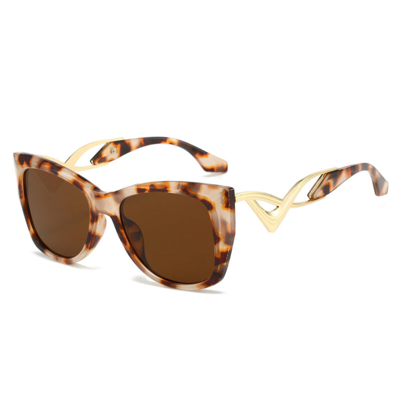 New European and American trend cat eye sunglasses. catwalk personality curved temple fashion women's sunglasses - Image 10