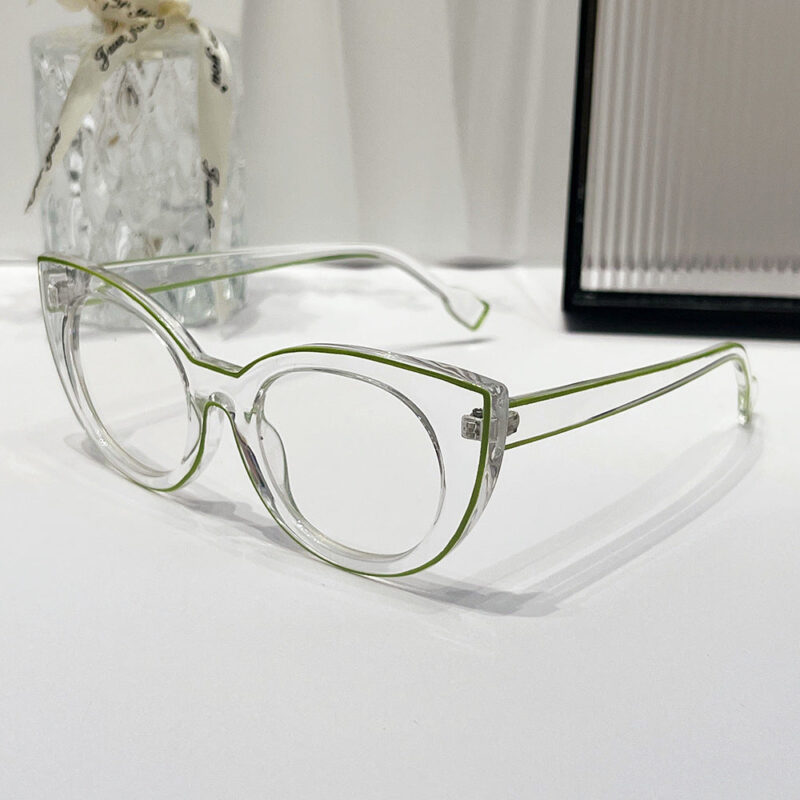 Cat eye flat glasses anti-blue glasses frame cross-border fashion avant-garde glasses frame tide - Image 7