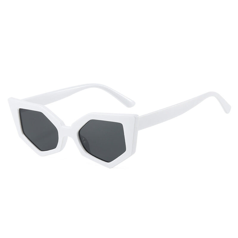New sunglasses European and American personality water chestnut fashion cat eye simple light board sunglasses - Image 13