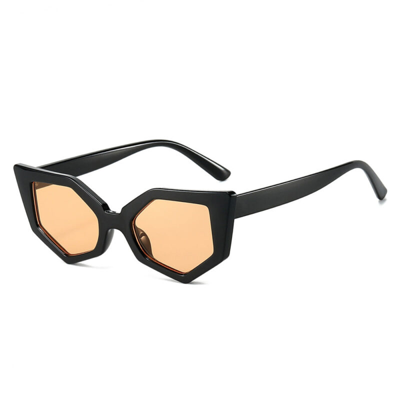 New sunglasses European and American personality water chestnut fashion cat eye simple light board sunglasses - Image 9