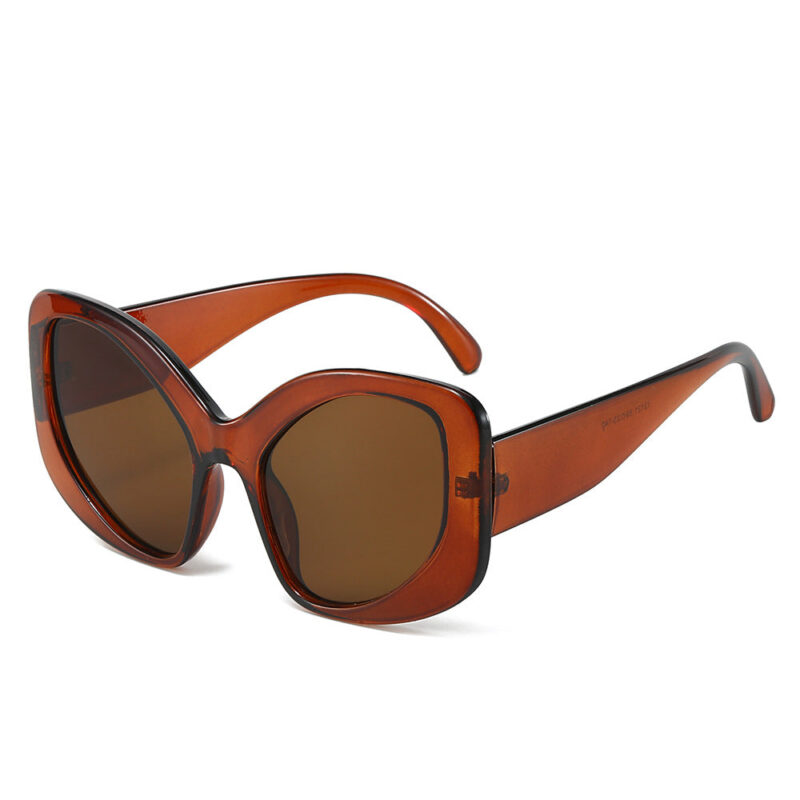 New special-shaped exaggerated decorative sunglasses. colorful taro purple large-frame glasses. the same sunglasses for overseas performances - Image 9