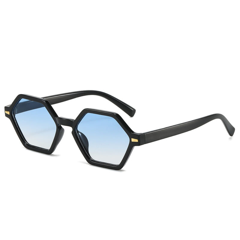 American retro multilateral small frame sunglasses. simple decorative selfie glasses. the same sunshade sunglasses for overseas live broadcasts - Image 8