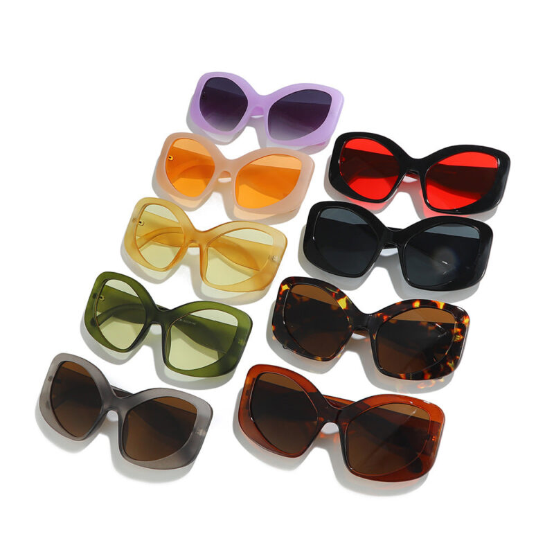 New special-shaped exaggerated decorative sunglasses. colorful taro purple large-frame glasses. the same sunglasses for overseas performances - Image 3