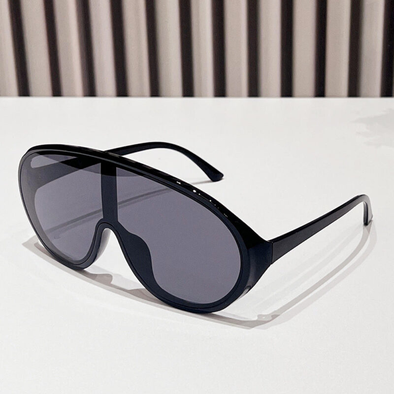 2024 spring new one-piece lenses sunglasses European and American personalized shield integrated large frame eye protection fashion sunglasses - Image 4