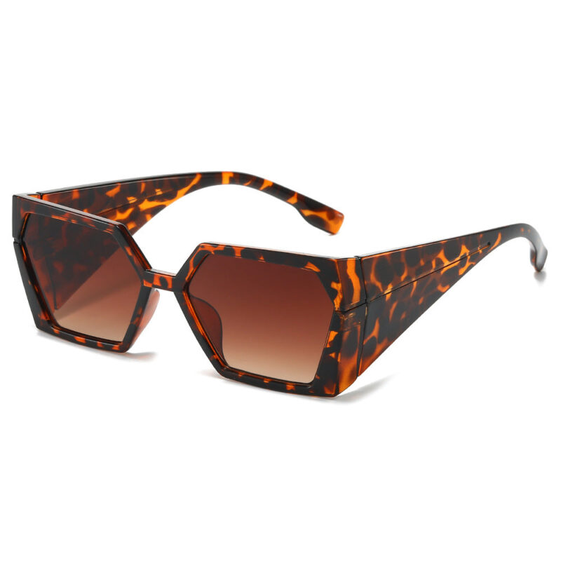 New box sunglasses. European and American fashion personality Internet celebrities Ins hip-hop rectangular fashion sunglasses women - Image 8