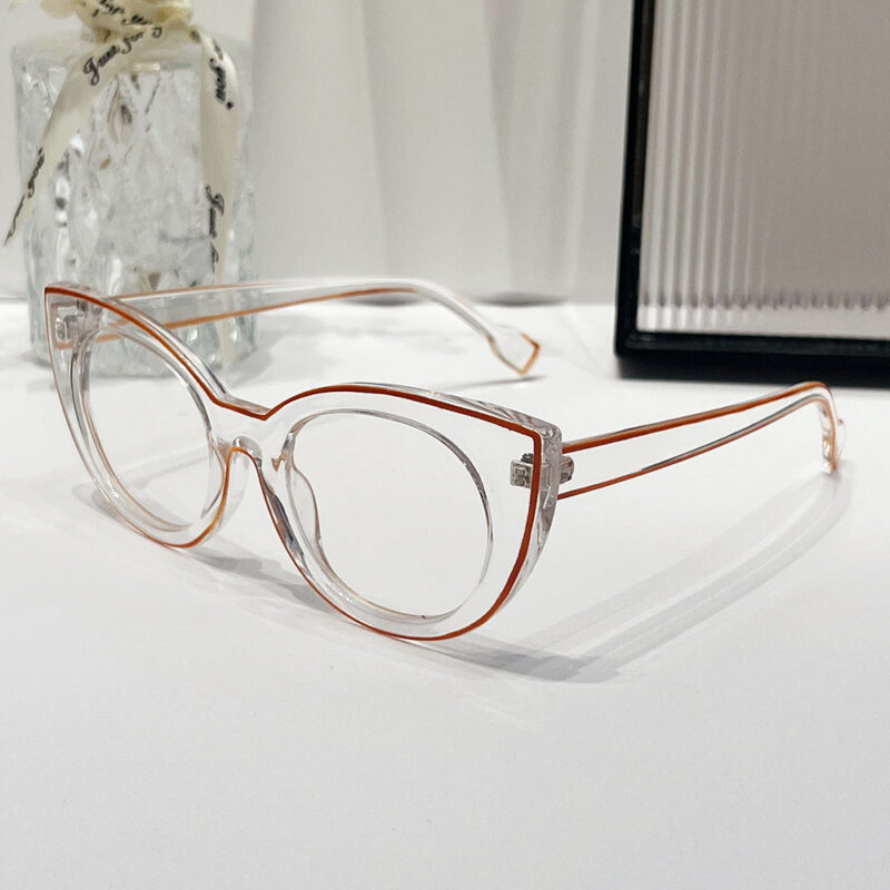 Cat eye flat glasses anti-blue glasses frame cross-border fashion avant-garde glasses frame tide - Image 5