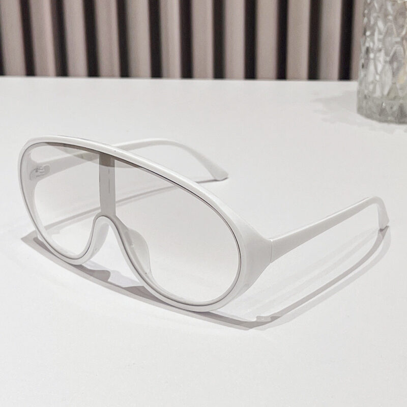 2024 spring new one-piece lenses sunglasses European and American personalized shield integrated large frame eye protection fashion sunglasses - Image 12