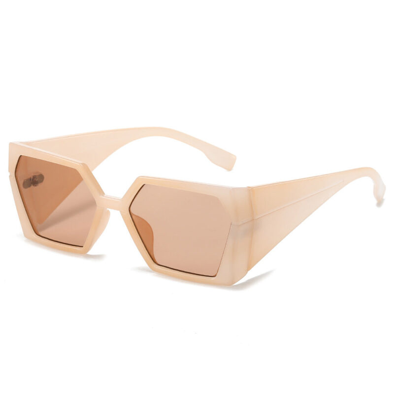 New box sunglasses. European and American fashion personality Internet celebrities Ins hip-hop rectangular fashion sunglasses women - Image 4