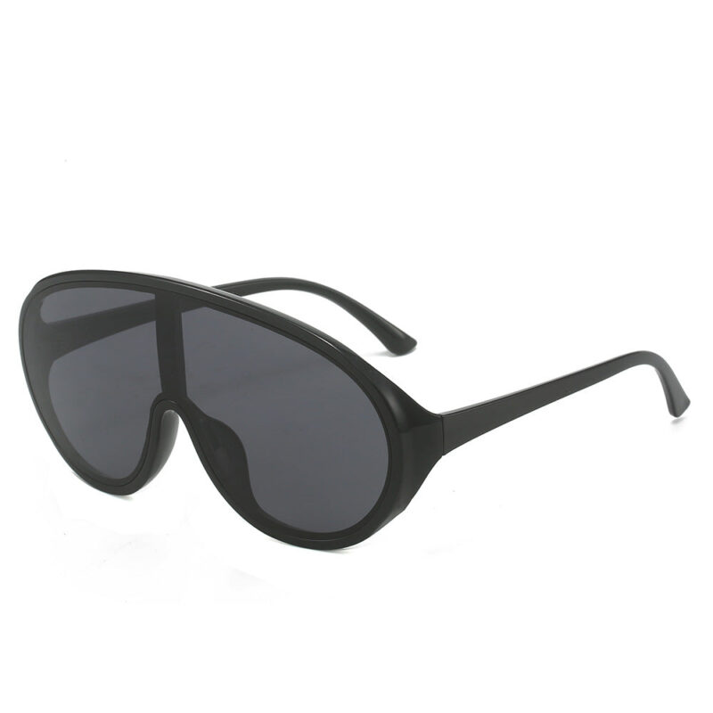 2024 spring new one-piece lenses sunglasses European and American personalized shield integrated large frame eye protection fashion sunglasses - Image 2
