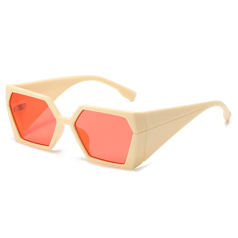 New box sunglasses. European and American fashion personality Internet celebrities Ins hip-hop rectangular fashion sunglasses women - Image 2