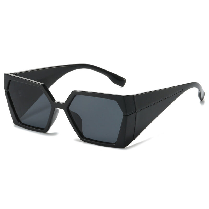 New box sunglasses. European and American fashion personality Internet celebrities Ins hip-hop rectangular fashion sunglasses women - Image 7