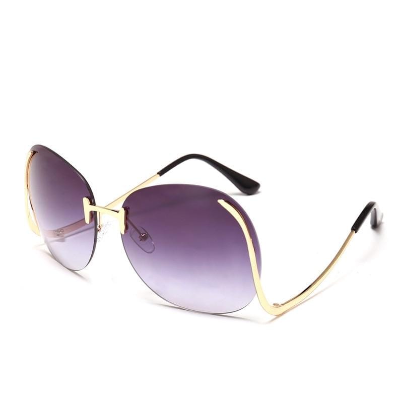Oversized Rimless Sunglasses Women Vintage Brand Designer Square Sun Glasses Shades Female Pilot Big Frames Eyeglasses UV400 - Image 13