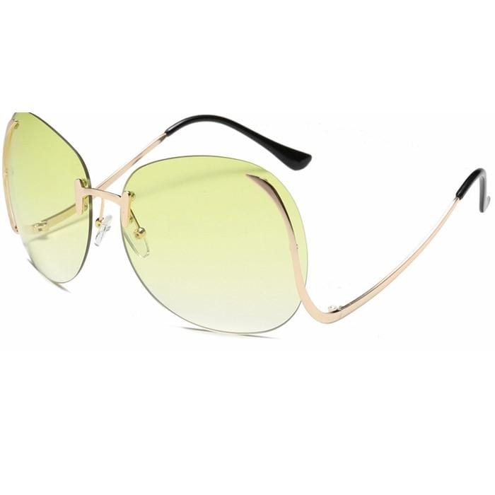 Oversized Rimless Sunglasses Women Vintage Brand Designer Square Sun Glasses Shades Female Pilot Big Frames Eyeglasses UV400 - Image 11