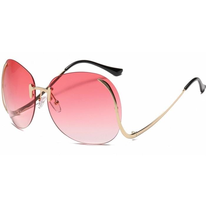 Oversized Rimless Sunglasses Women Vintage Brand Designer Square Sun Glasses Shades Female Pilot Big Frames Eyeglasses UV400 - Image 8