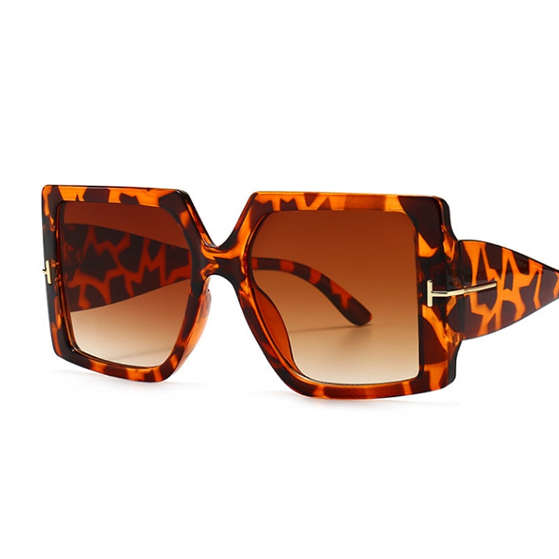 Square Sunglasses Woman Black Oversized Sun Glasses Female Retro Vintage Big Frame Gradient Mirror Lunette De Soleil Femme - Image 4
