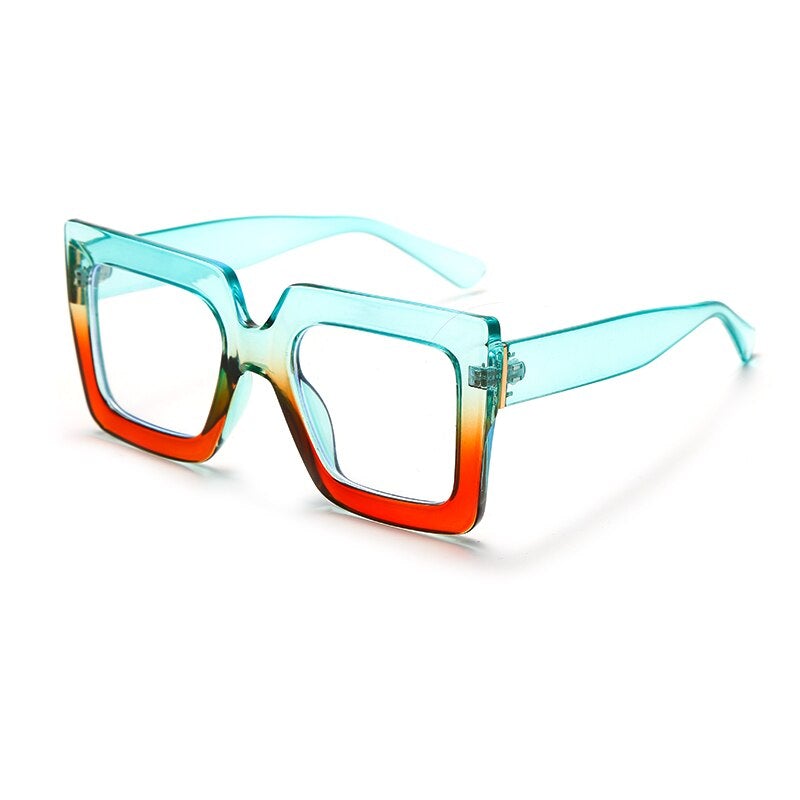 Vintage Oversize Square Glasses Women Men Big Frame Glasses For Female Gradient Spectacles Frame Punk Clear Lens Optical Eyewear - Image 4