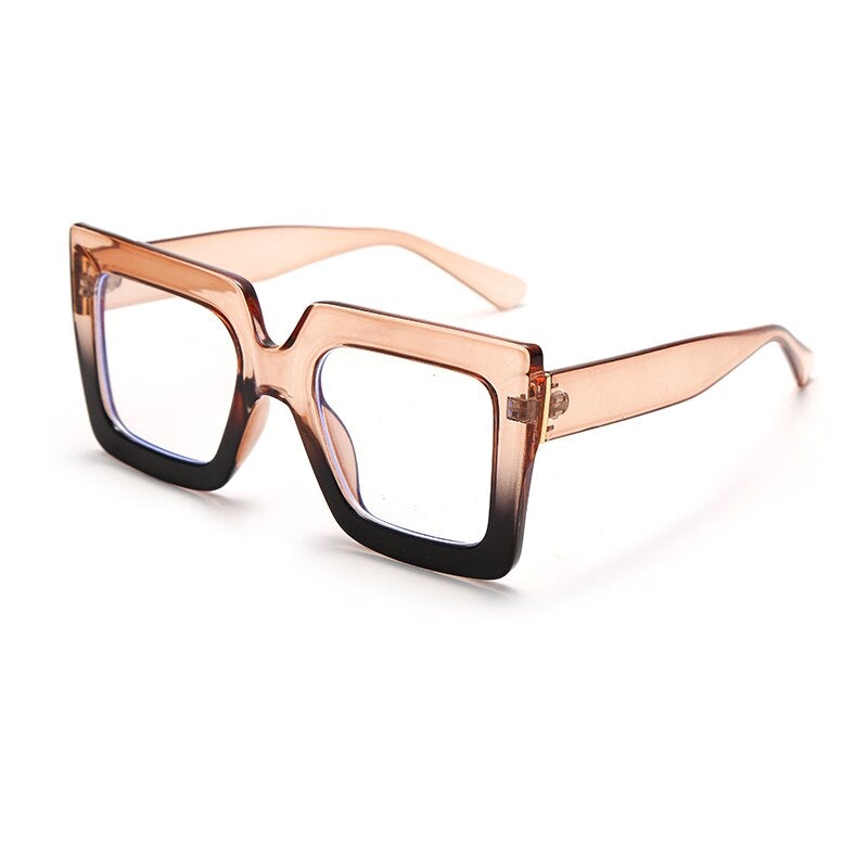 Vintage Oversize Square Glasses Women Men Big Frame Glasses For Female Gradient Spectacles Frame Punk Clear Lens Optical Eyewear - Image 12