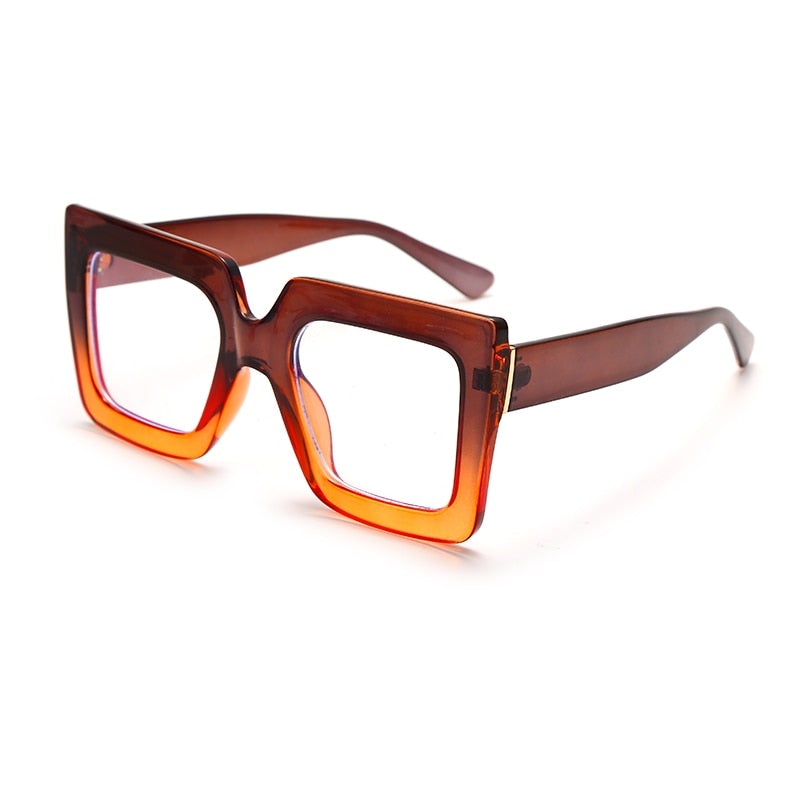 Vintage Oversize Square Glasses Women Men Big Frame Glasses For Female Gradient Spectacles Frame Punk Clear Lens Optical Eyewear - Image 3