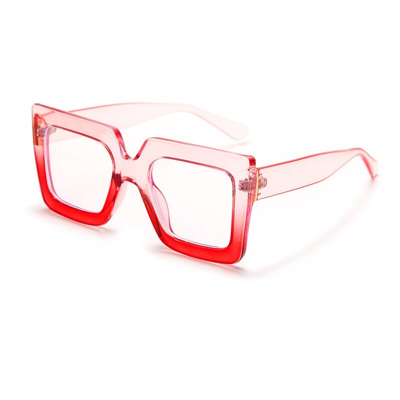 Vintage Oversize Square Glasses Women Men Big Frame Glasses For Female Gradient Spectacles Frame Punk Clear Lens Optical Eyewear - Image 10