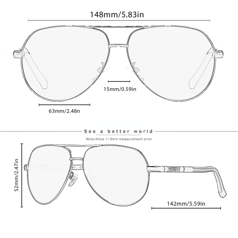 Polarized Sunglasses for Men Women Gradient Lens Sun Glasses Classic Eyewear Accessory Oculos - Image 3